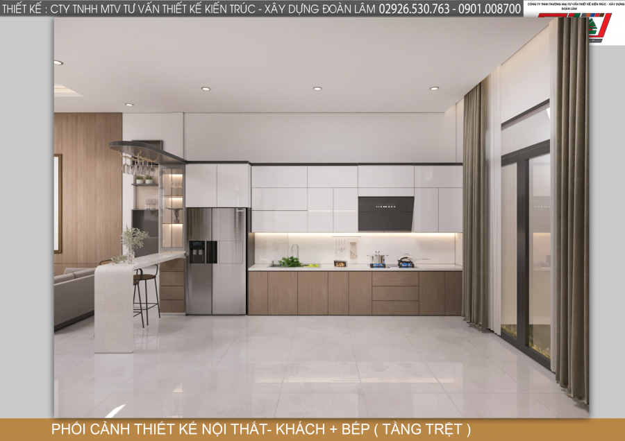 THIẾT KẾ NỘI THẤT HIỆN ĐẠI CHI TIẾT TỪ CÔNG TY ĐOÀN LÂM